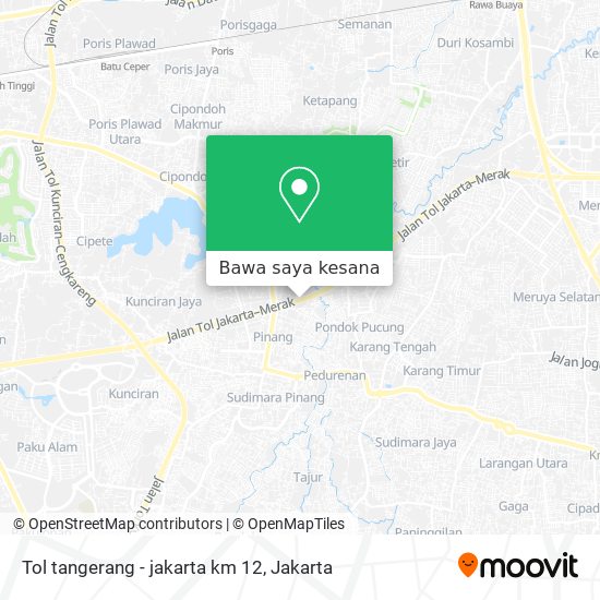 Peta Tol tangerang - jakarta km 12