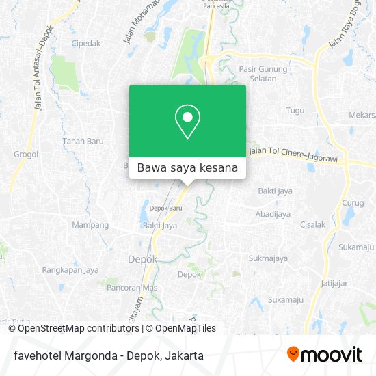 Peta favehotel Margonda - Depok