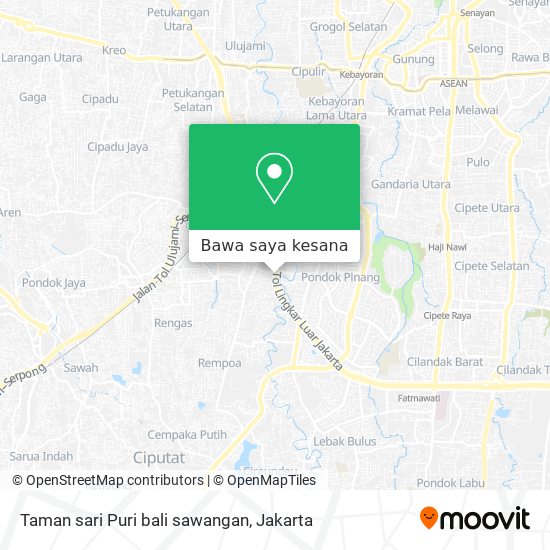 Peta Taman sari Puri bali sawangan