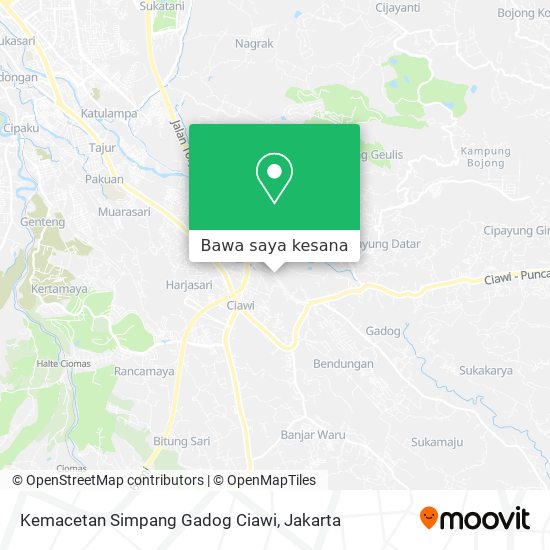 Peta Kemacetan Simpang Gadog Ciawi