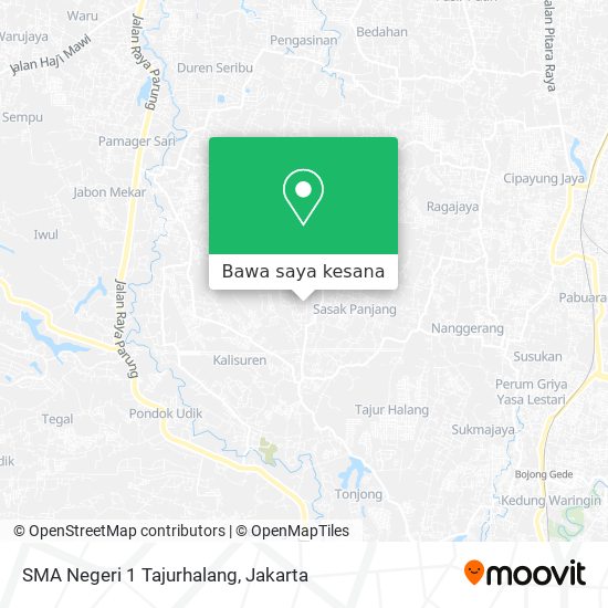 Peta SMA Negeri 1 Tajurhalang