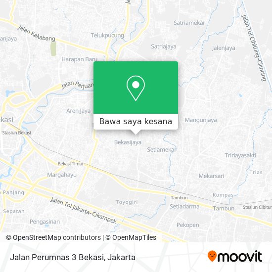 Peta Jalan Perumnas 3 Bekasi