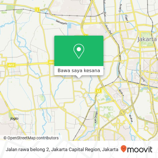 Peta Jalan rawa belong 2, Jakarta Capital Region