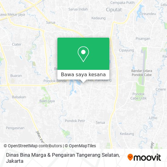 Peta Dinas Bina Marga & Pengairan Tangerang Selatan