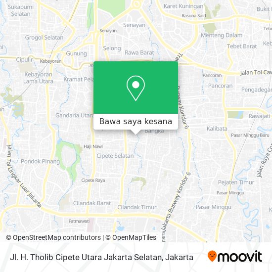 Peta Jl. H. Tholib Cipete Utara Jakarta Selatan