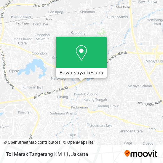 Peta Tol Merak Tangerang KM 11