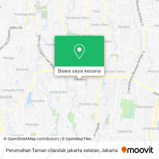 Peta Perumahan Taman cilandak jakarta selatan