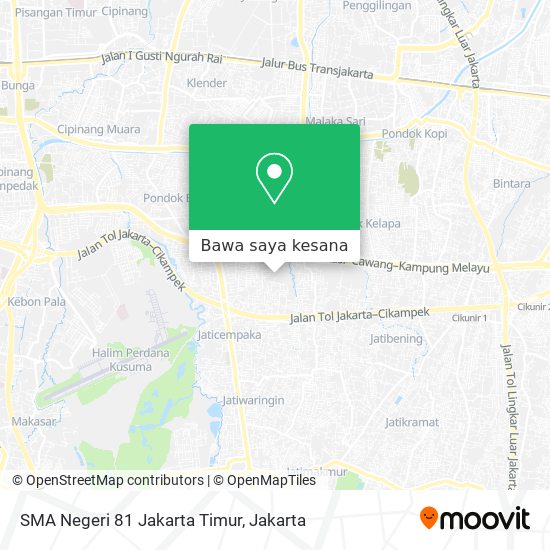 Peta SMA Negeri 81 Jakarta Timur