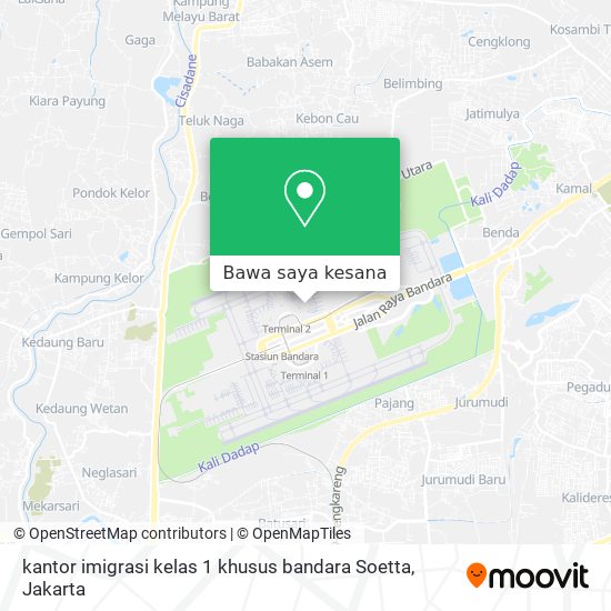 Peta kantor imigrasi kelas 1 khusus bandara Soetta