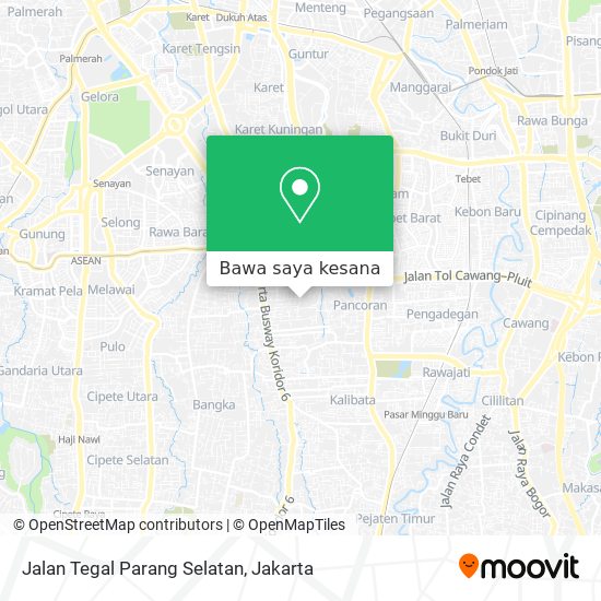 Peta Jalan Tegal Parang Selatan