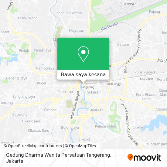 Peta Gedung Dharma Wanita Persatuan Tangerang