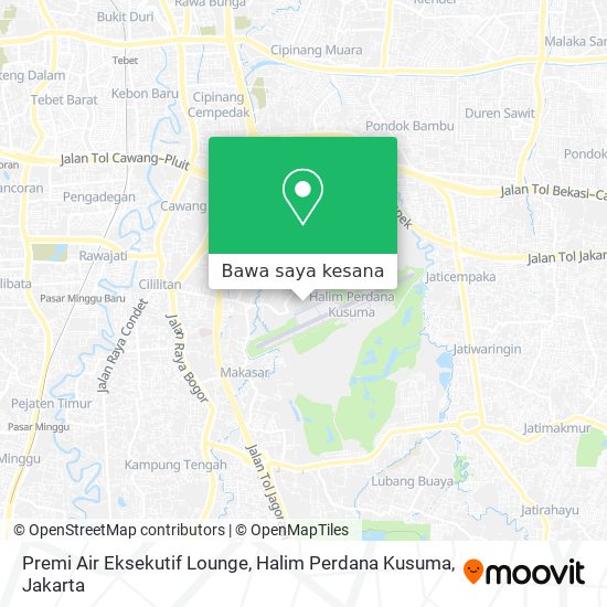 Peta Premi Air Eksekutif Lounge, Halim Perdana Kusuma