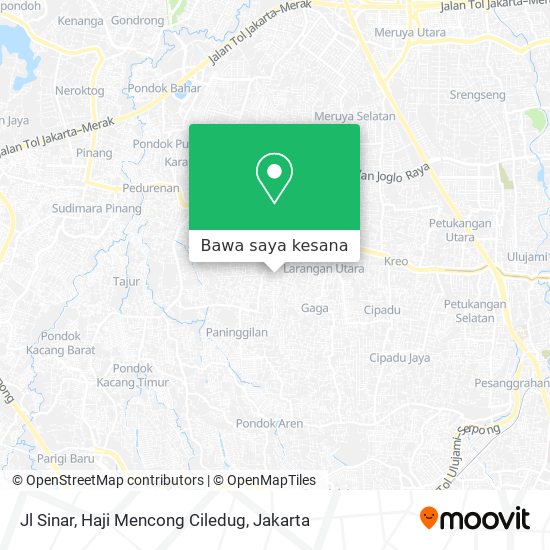 Peta Jl Sinar, Haji Mencong Ciledug