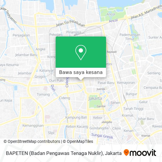 Peta BAPETEN (Badan Pengawas Tenaga Nuklir)