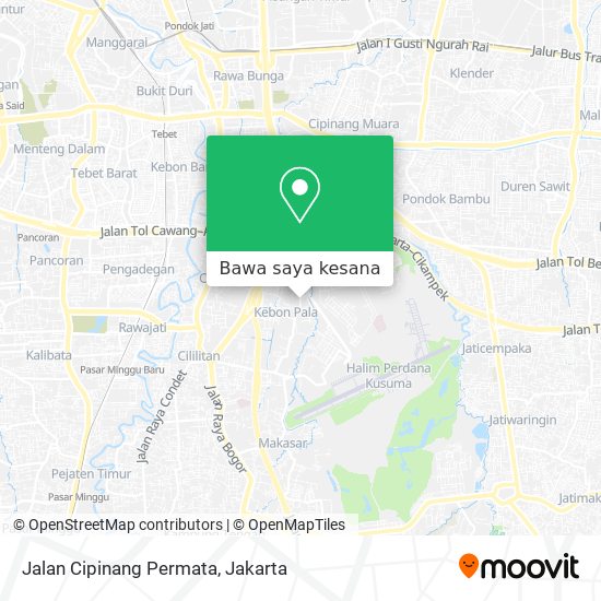 Peta Jalan Cipinang Permata