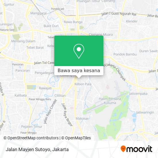 Peta Jalan Mayjen Sutoyo