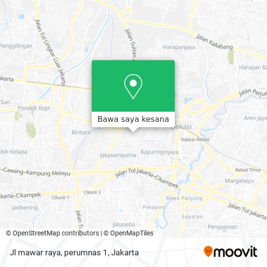 Peta Jl mawar raya, perumnas 1