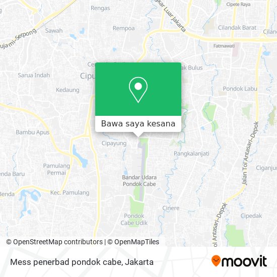 Peta Mess penerbad pondok cabe