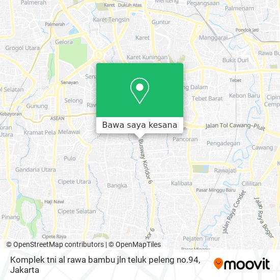 Peta Komplek tni al rawa bambu jln teluk peleng no.94