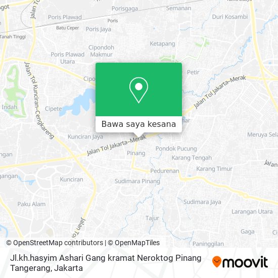 Peta Jl.kh.hasyim Ashari Gang kramat Neroktog Pinang Tangerang