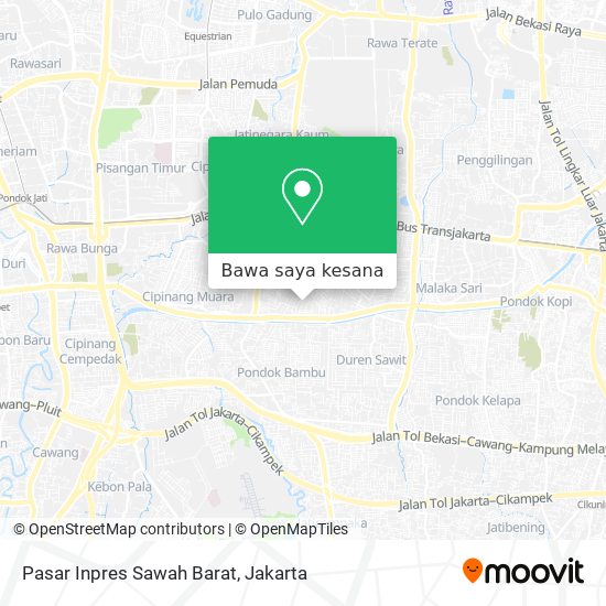 Peta Pasar Inpres Sawah Barat