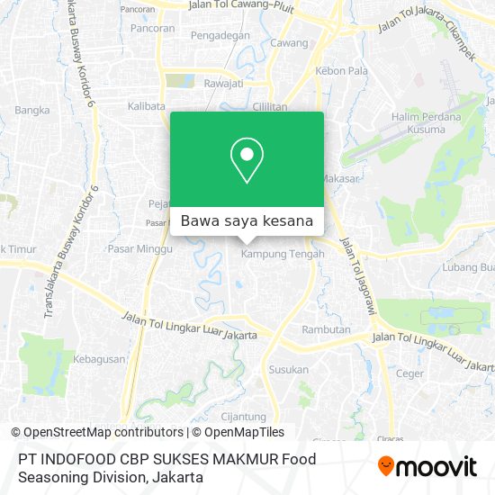 Peta PT INDOFOOD CBP SUKSES MAKMUR Food Seasoning Division