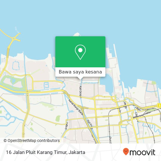 Peta 16 Jalan Pluit Karang Timur