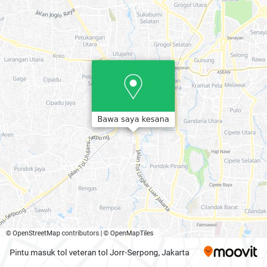 Peta Pintu masuk tol veteran tol Jorr-Serpong