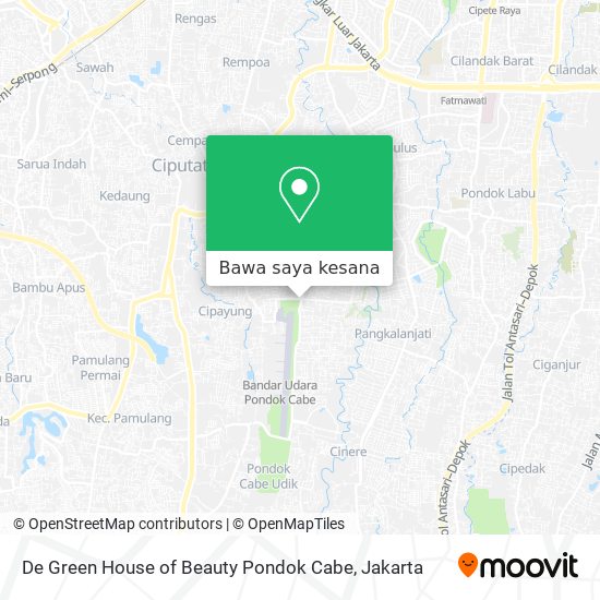 Peta De Green House of Beauty Pondok Cabe
