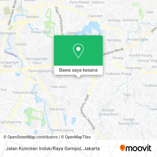 Peta Jalan Kunciran Induk / Raya Gempol