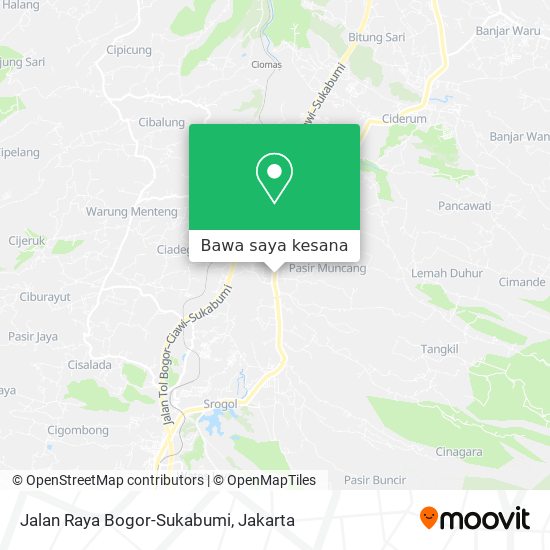 Peta Jalan Raya Bogor-Sukabumi