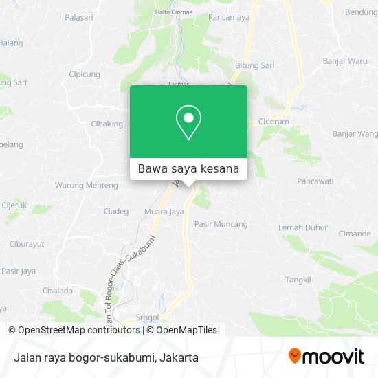 Peta Jalan raya bogor-sukabumi