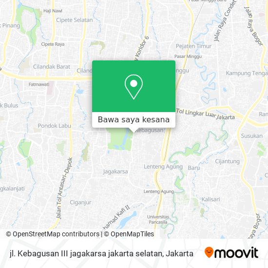 Peta jl. Kebagusan III jagakarsa jakarta selatan