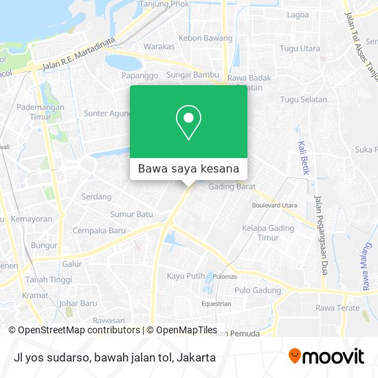 Peta Jl yos sudarso, bawah jalan tol