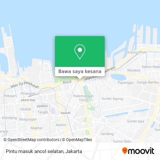 Peta Pintu masuk ancol selatan