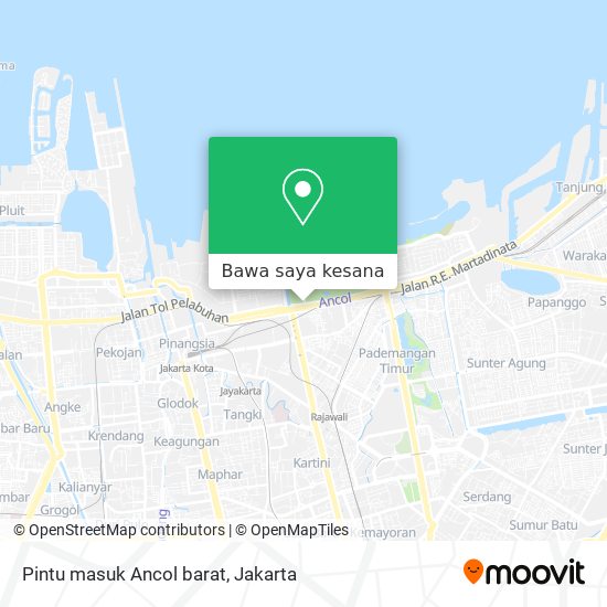 Peta Pintu masuk Ancol barat