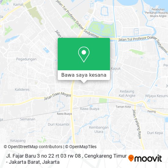 Peta Jl. Fajar Baru 3 no 22 rt 03 rw 08 , Cengkareng Timur - Jakarta Barat