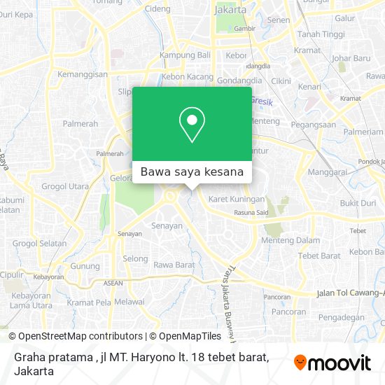 Peta Graha pratama , jl MT. Haryono lt. 18 tebet barat