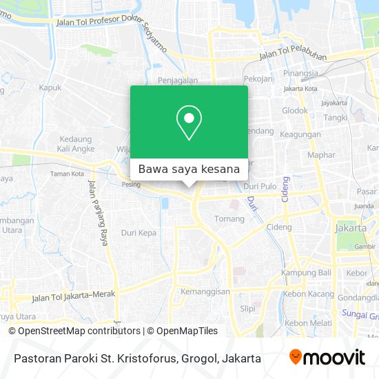 Peta Pastoran Paroki St. Kristoforus, Grogol