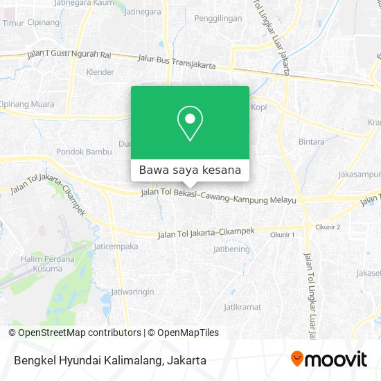 Peta Bengkel Hyundai Kalimalang