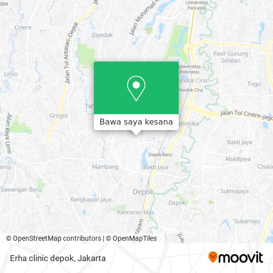 Peta Erha clinic depok