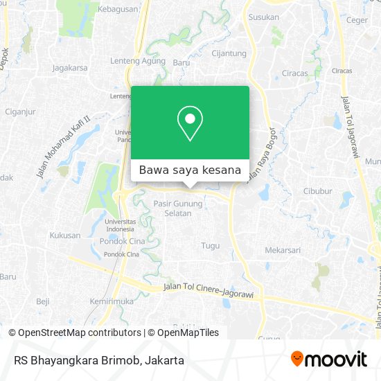 Peta RS Bhayangkara Brimob