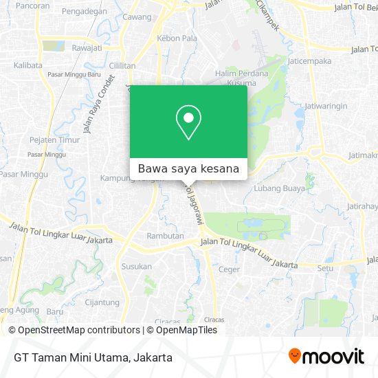 Peta GT Taman Mini Utama