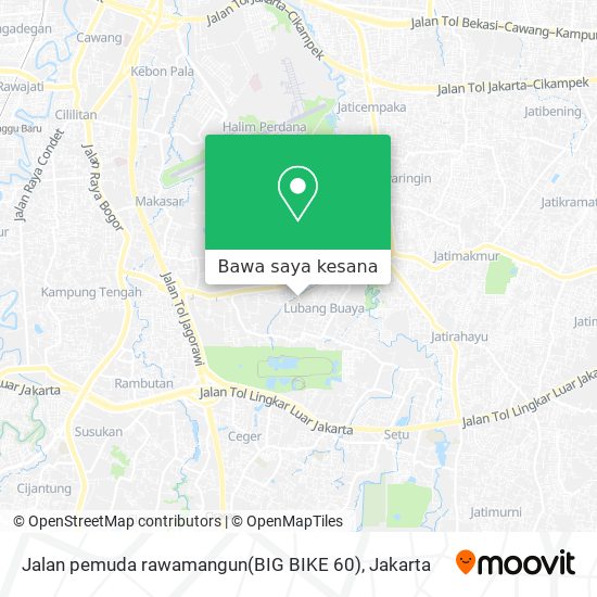 Peta Jalan pemuda rawamangun(BIG BIKE 60)