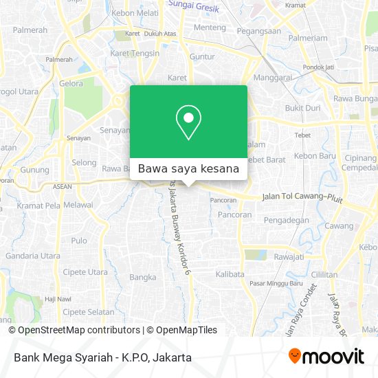 Peta Bank Mega Syariah - K.P.O