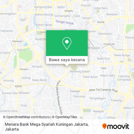 Peta Menara Bank Mega Syariah Kuningan Jakarta