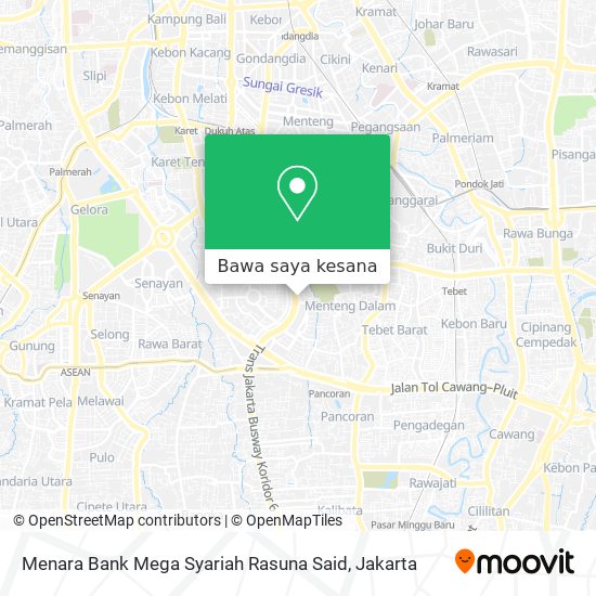 Peta Menara Bank Mega Syariah Rasuna Said