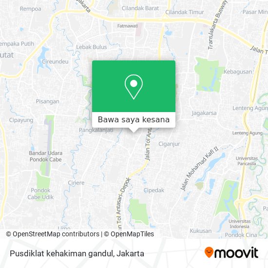 Peta Pusdiklat kehakiman gandul