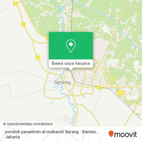 Peta pondok pesantren al-mubarok Serang - Banten