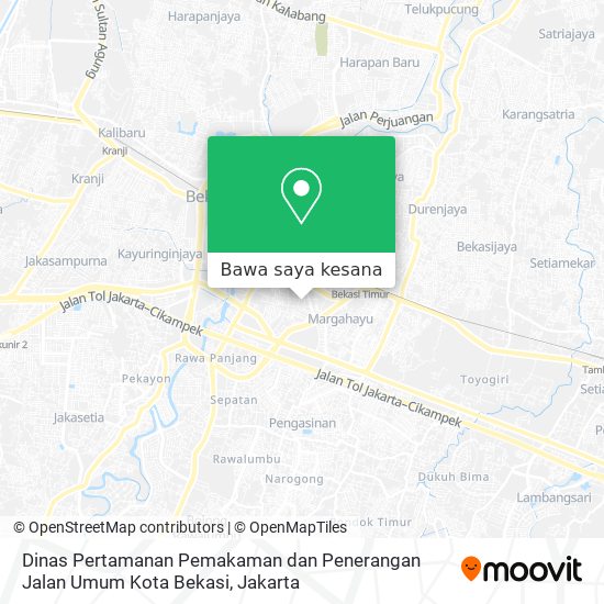 Peta Dinas Pertamanan Pemakaman dan Penerangan Jalan Umum Kota Bekasi